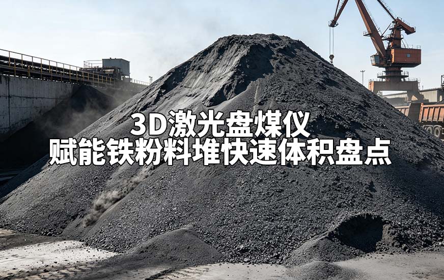 3D激光盘煤仪赋能铁粉料堆快速体积盘点