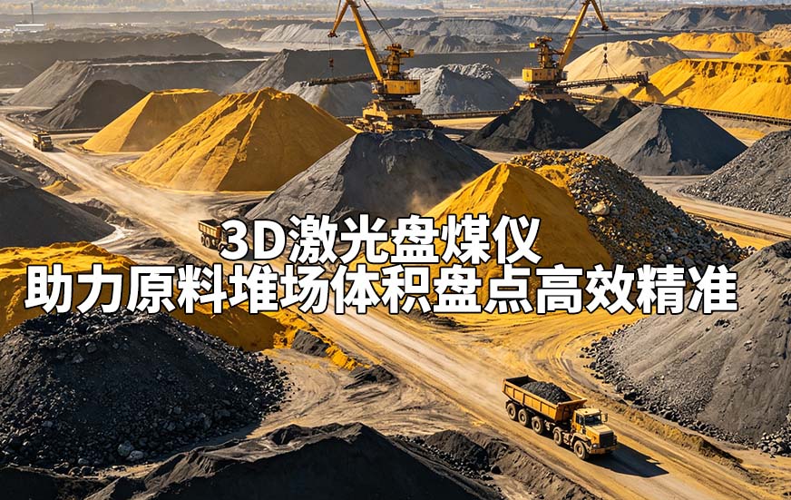 3D激光盘煤仪助力原料堆场体积盘点高效精准
