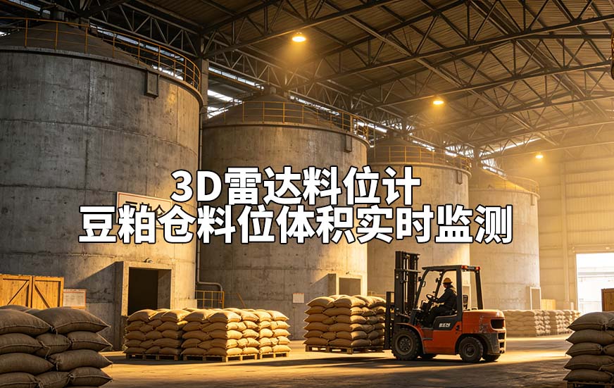 3D雷达料位计对豆粕仓料位体积实时监测