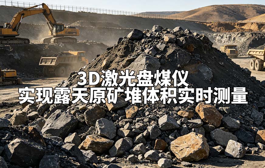 3D激光盘煤仪实现露天原矿堆体积实时测量