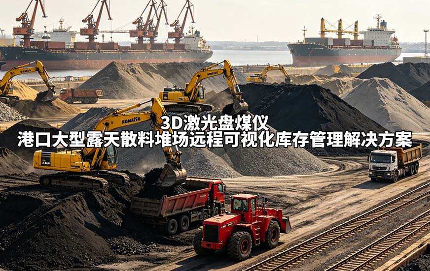 3D激光盘煤仪港口大型露天散料堆场远程可视化库存管理解决方案