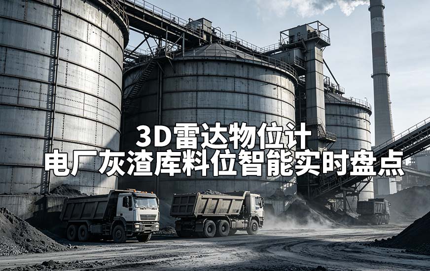 3D雷达物位计电厂灰渣库料位智能实时盘点