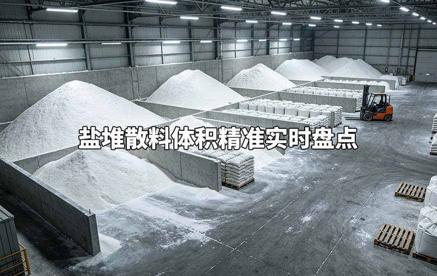 盐堆散料体积精准实时盘点