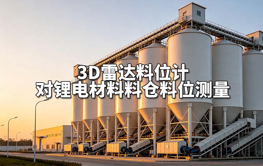3D雷达料位计对锂电材料料仓料位测量