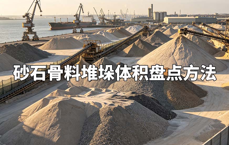 砂石骨料堆垛体积盘点方法