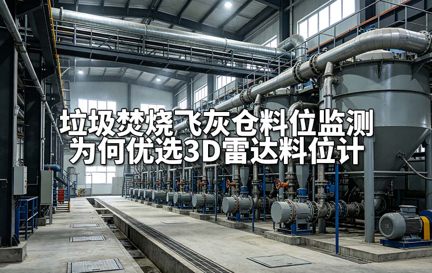 垃圾焚烧飞灰仓料位监测为何优选3D雷达料位计
