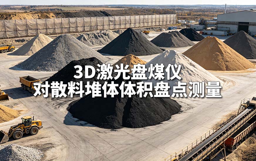 3D激光盘煤仪对散料堆体体积盘点测量