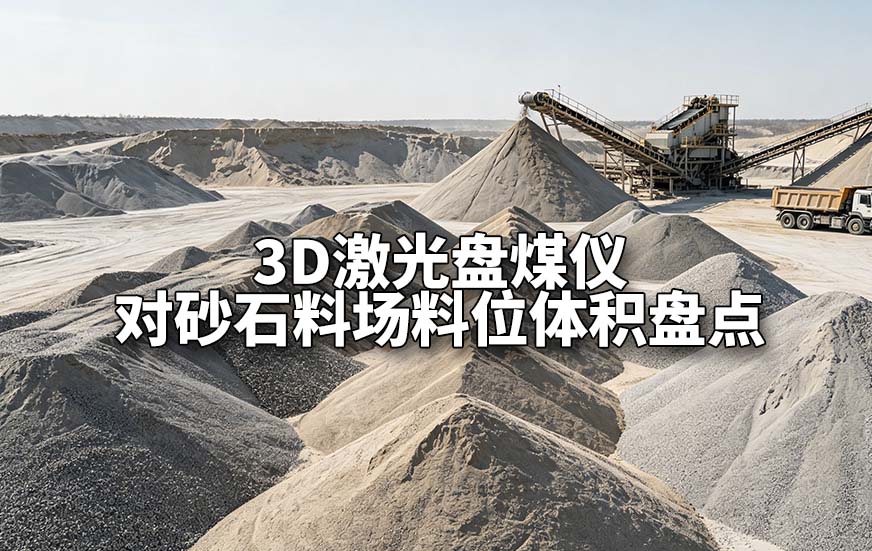 3D激光盘煤仪对砂石料场料位体积盘点