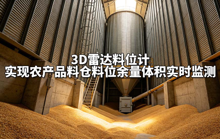 3D雷达料位计实现农产品料仓料位余量体积实时监测