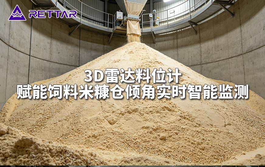 3D雷达料位计赋能饲料米糠仓倾角实时智能监测