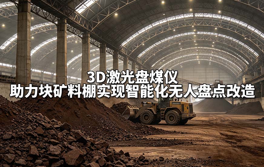 3D激光盘煤仪助力块矿料棚实现智能化无人盘点改造