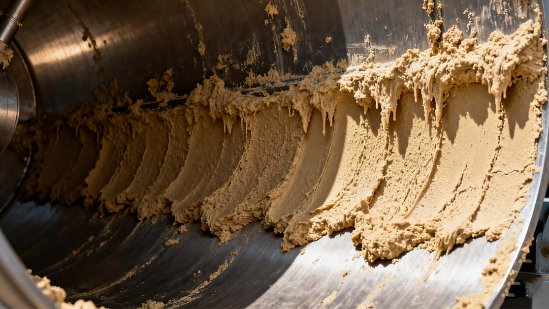 混合机内部挂料